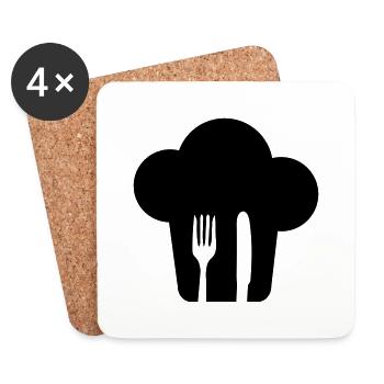 Cooking - Coasters (set of 4) - white - Front