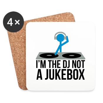 I'm the DJ not the jukebox - Coasters (set of 4) - white - Front