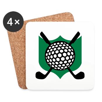 Golf - Dessous de verre (lot de 4) - blanc - Devant