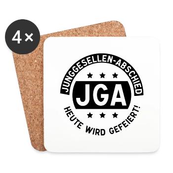 junggesellenabschied_jga_f1 - Coasters (set of 4) - white - Front