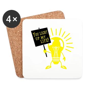 You light up my life - Untersetzer (4er-Set) - Weiß - Vorne