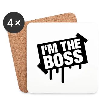 im_the_boss_f1 - Dessous de verre (lot de 4) - blanc - Devant
