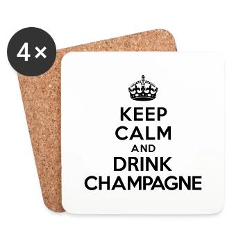 Keep calm and drink - Coasters (set of 4) - white - Front