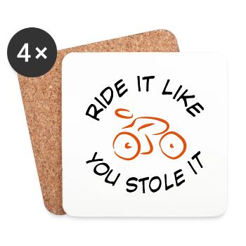 cycling - Coasters (set of 4) - white - Front