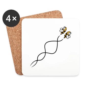 Bees - Coasters (set of 4) - white - Front