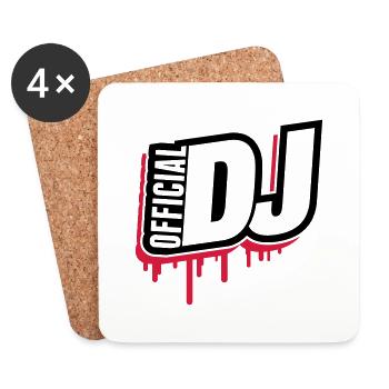 official_dj_fj2 - Dessous de verre (lot de 4) - blanc - Devant