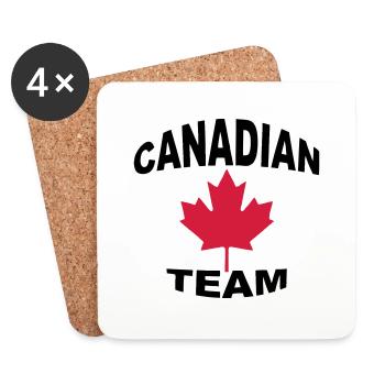 Canadian team - Coasters (set of 4) - white - Front