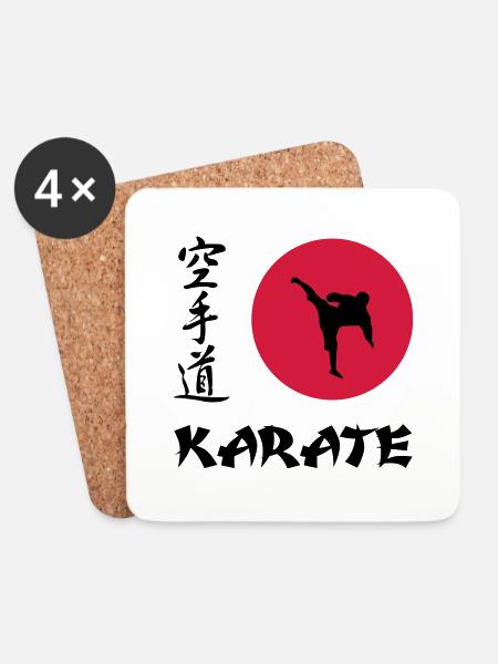 Karate - Untersetzer (4er-Set) - Weiß