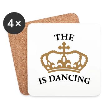 Le roi danse - Dessous de verre (lot de 4) - blanc - Devant