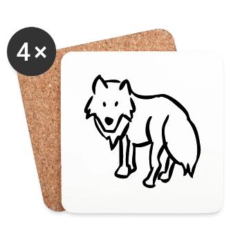 Fuchs - Untersetzer (4er-Set) - Weiß - Vorne