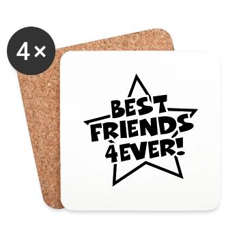 best_friends_4_ever_f1 - Untersetzer (4er-Set) - Weiß - Vorne