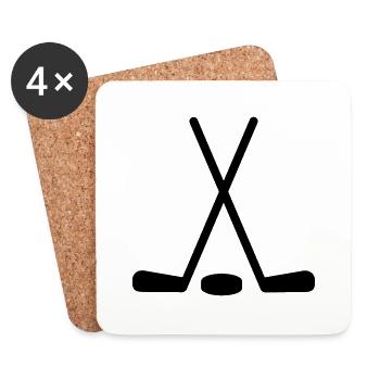 Eishockey - Untersetzer (4er-Set) - Weiß - Vorne