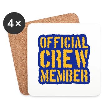 Official Crew Member Stamp - Untersetzer (4er-Set) - Weiß - Vorne