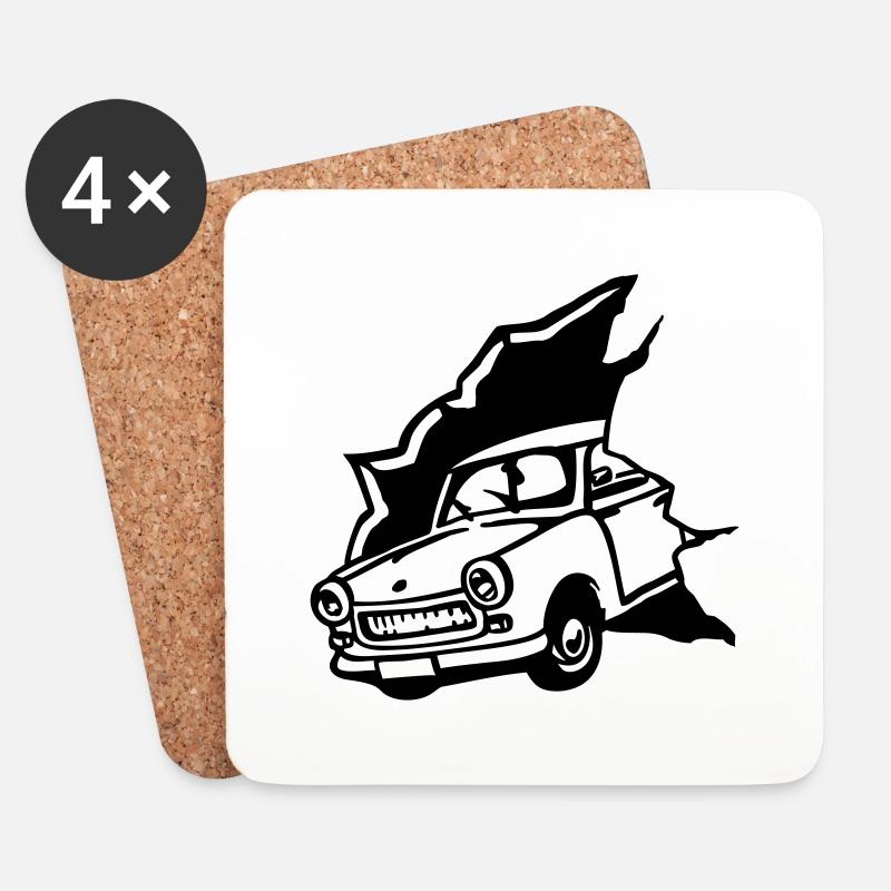 trabi - Untersetzer (4er-Set) - Weiß