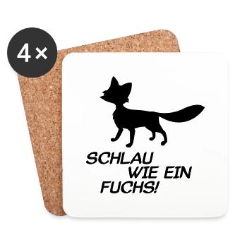 fuchs - Untersetzer (4er-Set) - Weiß - Vorne