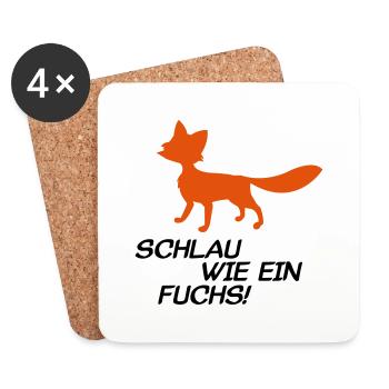 fuchs2 - Untersetzer (4er-Set) - Weiß - Vorne