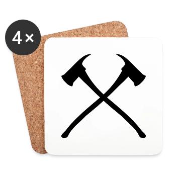 feu 2 axes - Dessous de verre (lot de 4) - blanc - Devant