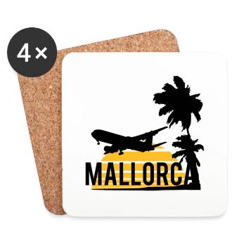 Mallorca Party Crew - Untersetzer (4er-Set) - Weiß - Vorne