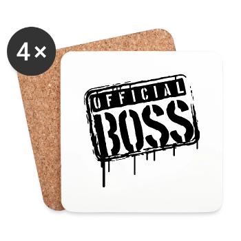 Cool Official Boss Graffiti Stamp - Untersetzer (4er-Set) - Weiß - Vorne