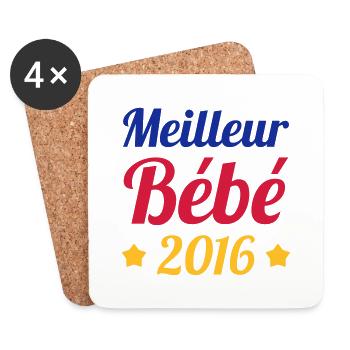 Meilleur Bébé 2016 | Naissance - Dessous de verre (lot de 4) - blanc - Devant