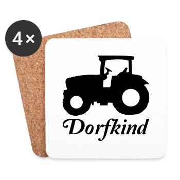 traktor - Untersetzer (4er-Set) - Weiß - Vorne