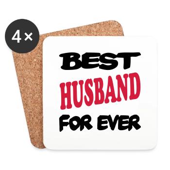 Best husband for ever 222 - Untersetzer (4er-Set) - Weiß - Vorne