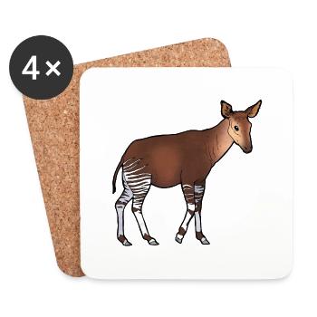 Okapi 02 - Dessous de verre (lot de 4) - blanc - Devant
