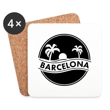 Barcelona - Untersetzer (4er-Set) - Weiß - Vorne