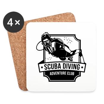 Scuba Diving Adventure Club - Untersetzer (4er-Set) - Weiß - Vorne