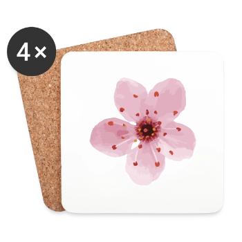 cherry blossom - Coasters (set of 4) - white - Front