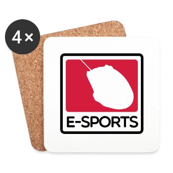 e-sports - Coasters (set of 4) - white - Front
