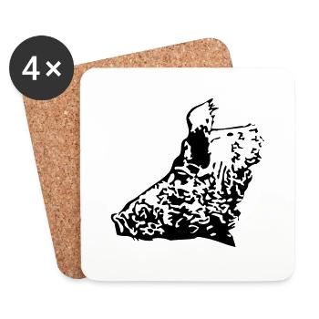 Wild Boar - Coasters (set of 4) - white - Front