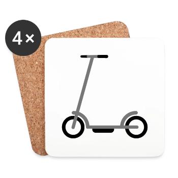 scooter scooter électrique amusant enfants jouet s - Dessous de verre (lot de 4) - blanc - Devant