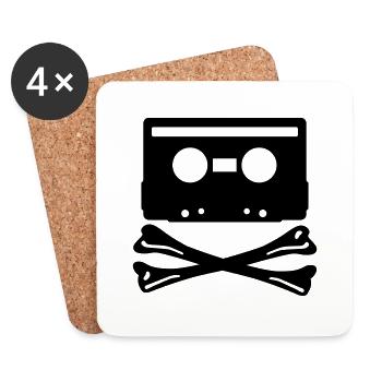 cassette tape - Coasters (set of 4) - white - Front