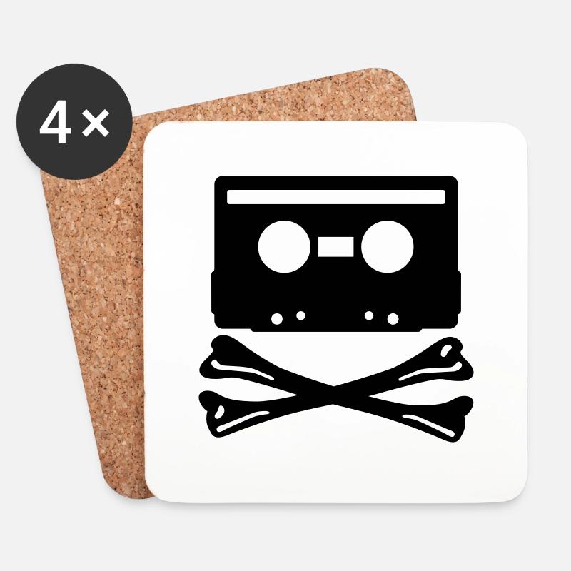 cassette tape - Untersetzer (4er-Set) - Weiß