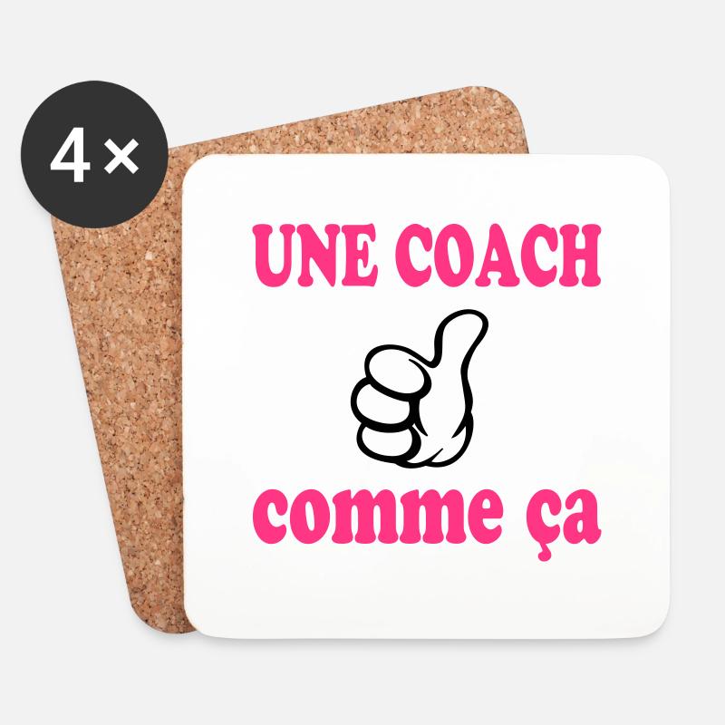Une coach comme ça - Coasters (set of 4) - white