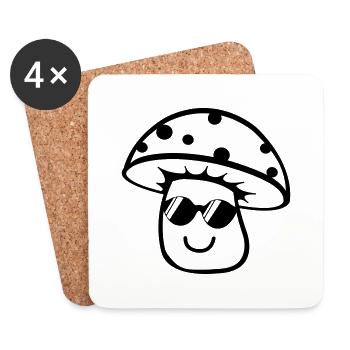 cooler_pilz - Dessous de verre (lot de 4) - blanc - Devant