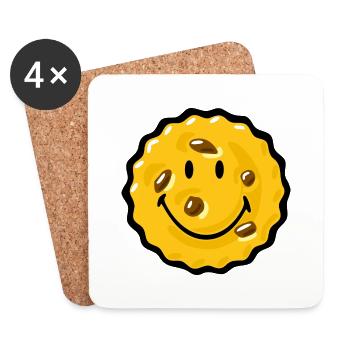 Smiley Chocklate Chip Biscuit - Dessous de verre (lot de 4) - blanc - Devant