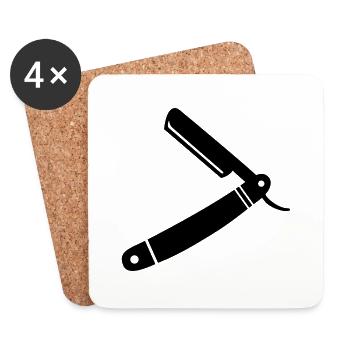barber - Untersetzer (4er-Set) - Weiß - Vorne