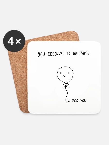 Love friendship partner - Coasters (set of 4) - white