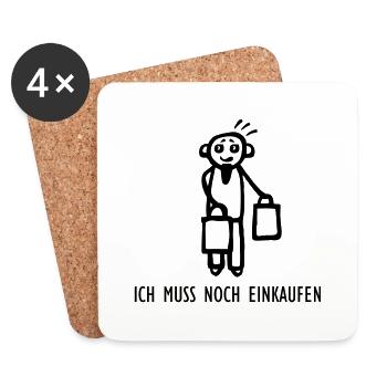 Muss noch einkaufen - Untersetzer (4er-Set) - Weiß - Vorne