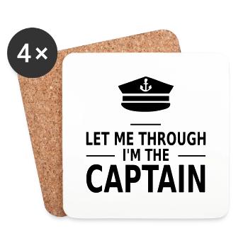 let me through i'm the captain - Dessous de verre (lot de 4) - blanc - Devant