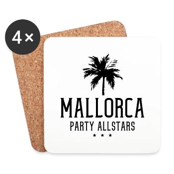 mallorca party allstars - Untersetzer (4er-Set) - Weiß - Vorne