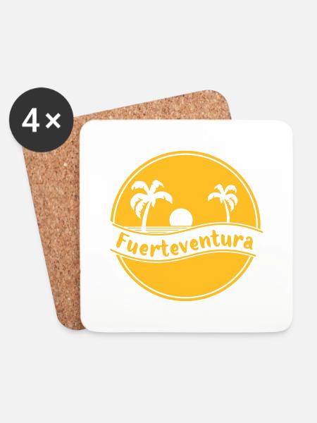 Fuerteventura - Untersetzer (4er-Set) - Weiß