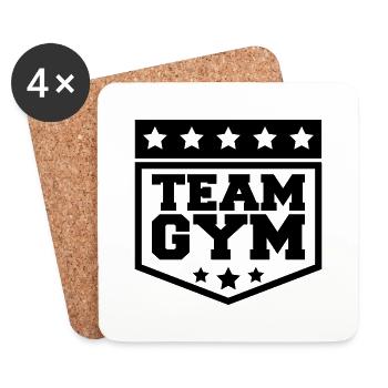 équipe gym manteau d'entraînement gym bête mode co - Dessous de verre (lot de 4) - blanc - Devant