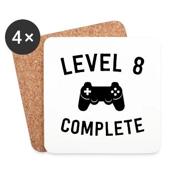 Level 8 Complete - Coasters (set of 4) - white - Front
