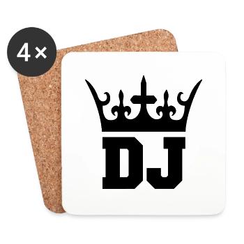 dj_king_001 - Dessous de verre (lot de 4) - blanc - Devant