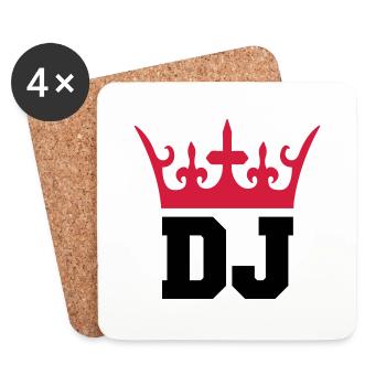 dj_king_002 - Dessous de verre (lot de 4) - blanc - Devant