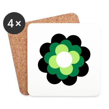 Fleur une - Dessous de verre (lot de 4) - blanc - Devant
