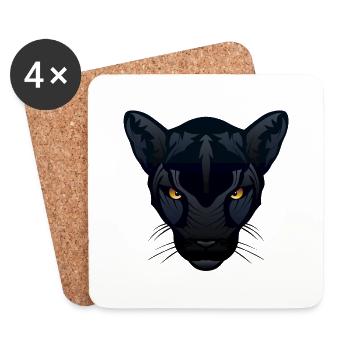 jaguar panthere wild tier - Untersetzer (4er-Set) - Weiß - Vorne